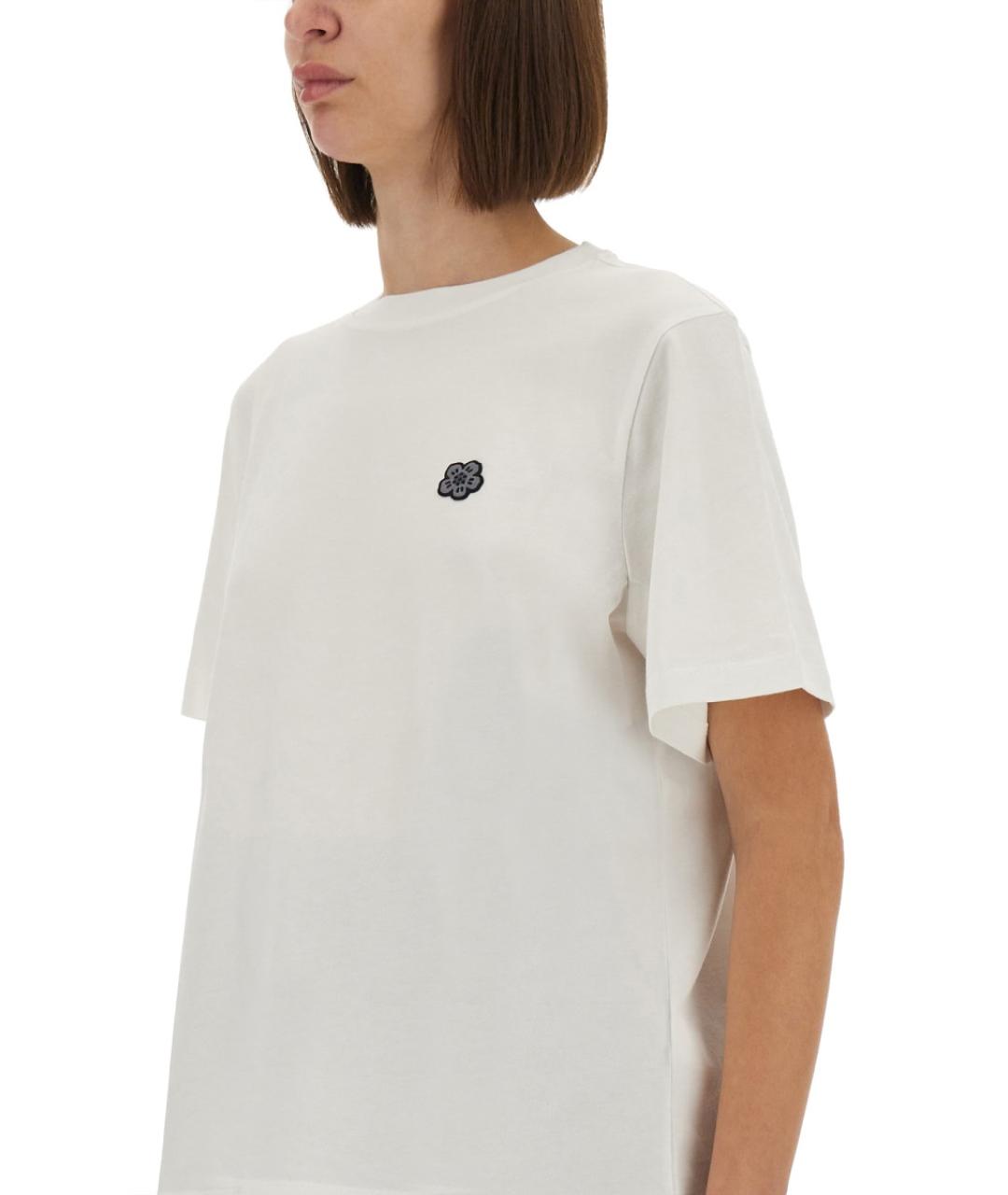 KENZO Белая хлопковая футболка, фото 5