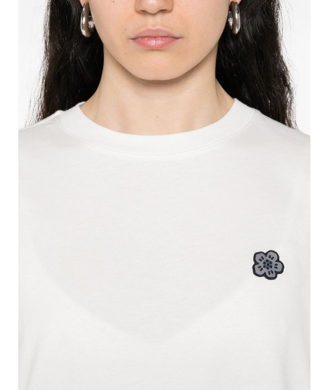 KENZO Белая хлопковая футболка, фото 6