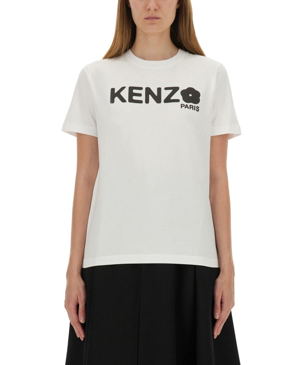 KENZO Белая хлопковая футболка, фото 2