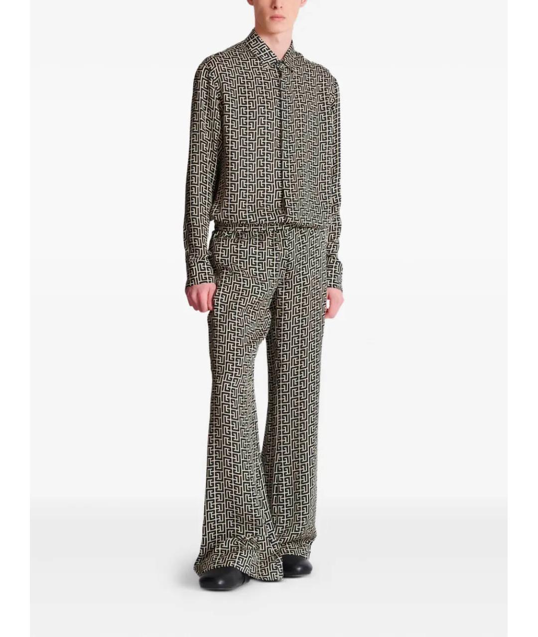 BALMAIN Мульти вискозные повседневные брюки, фото 2