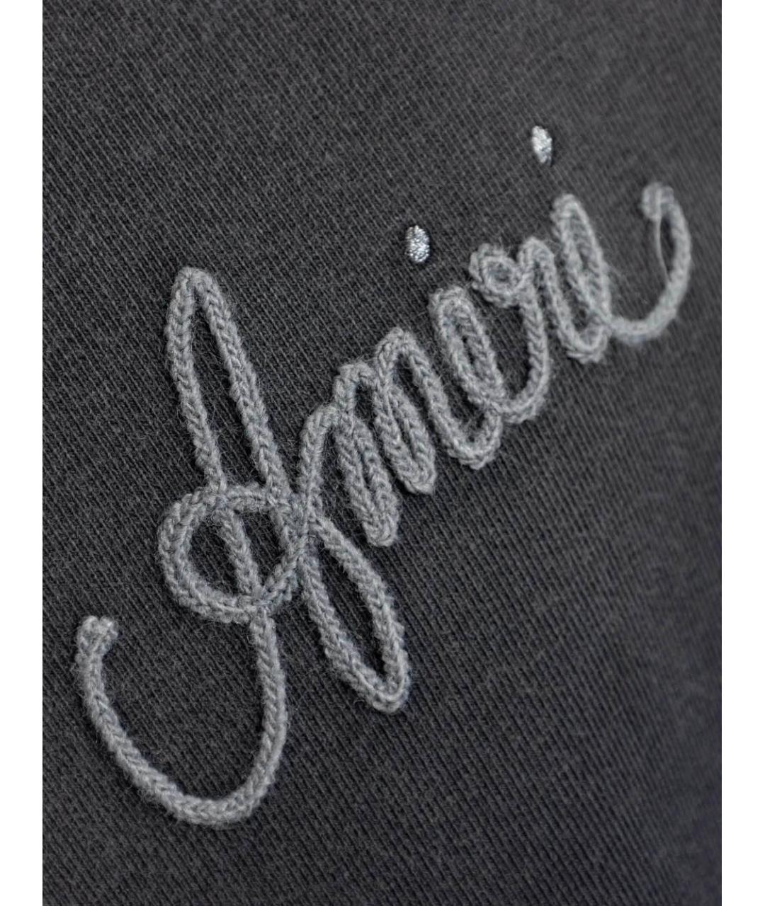 AMIRI Серая хлопковая футболка, фото 5