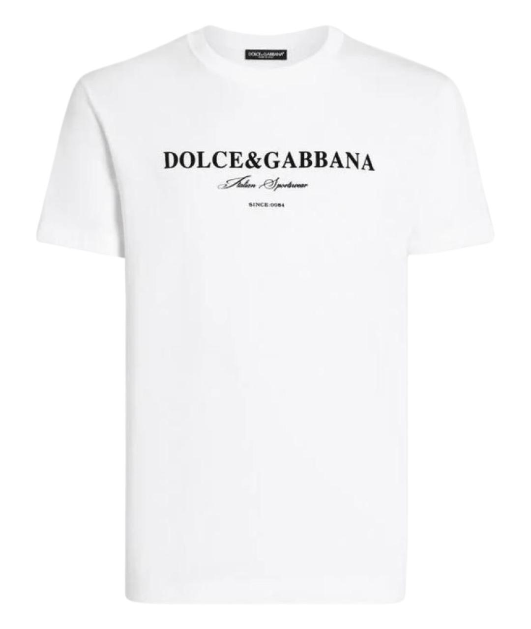 DOLCE&GABBANA Белая хлопковая футболка, фото 1