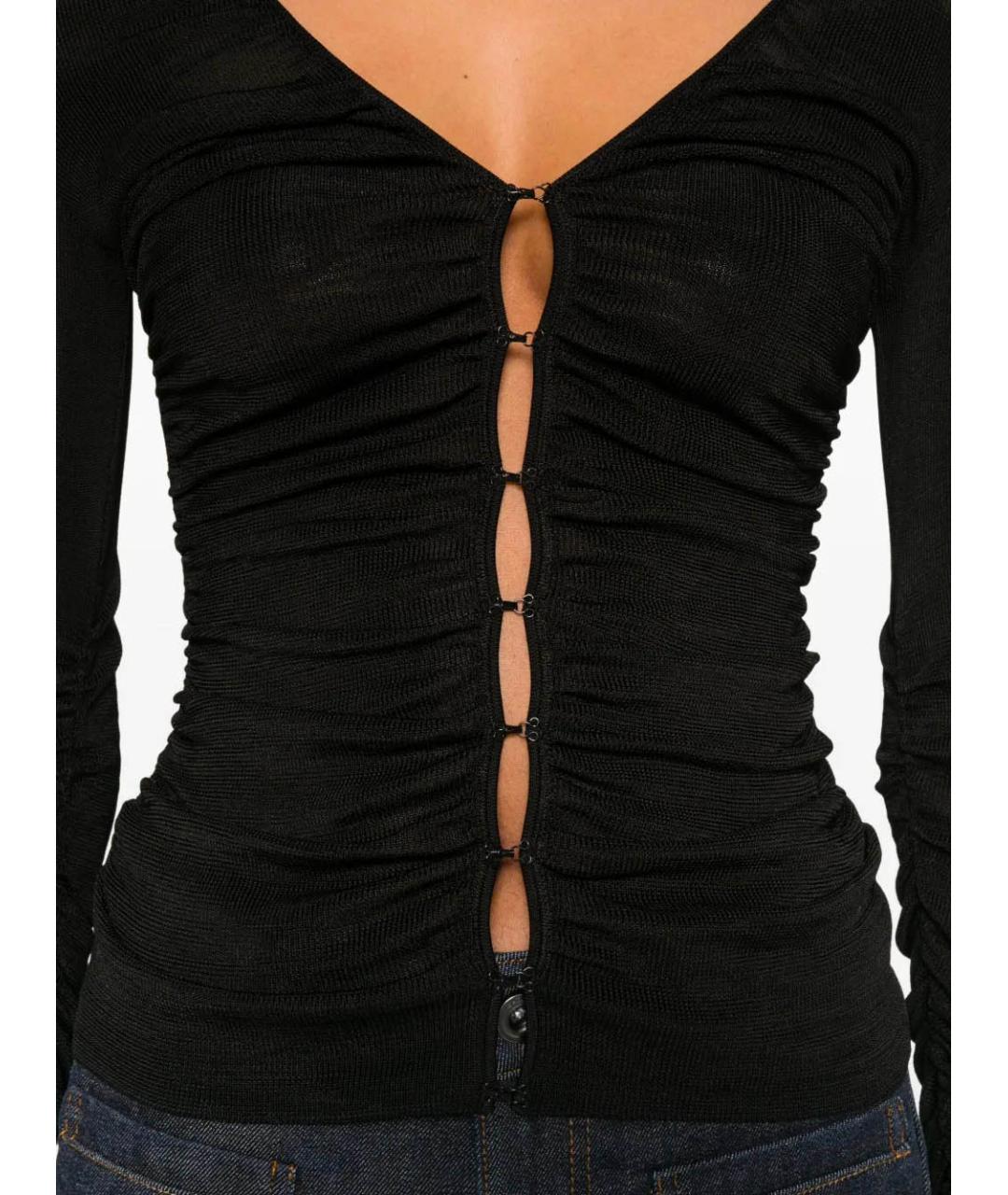 SELF-PORTRAIT Черная вискозная майка, фото 6