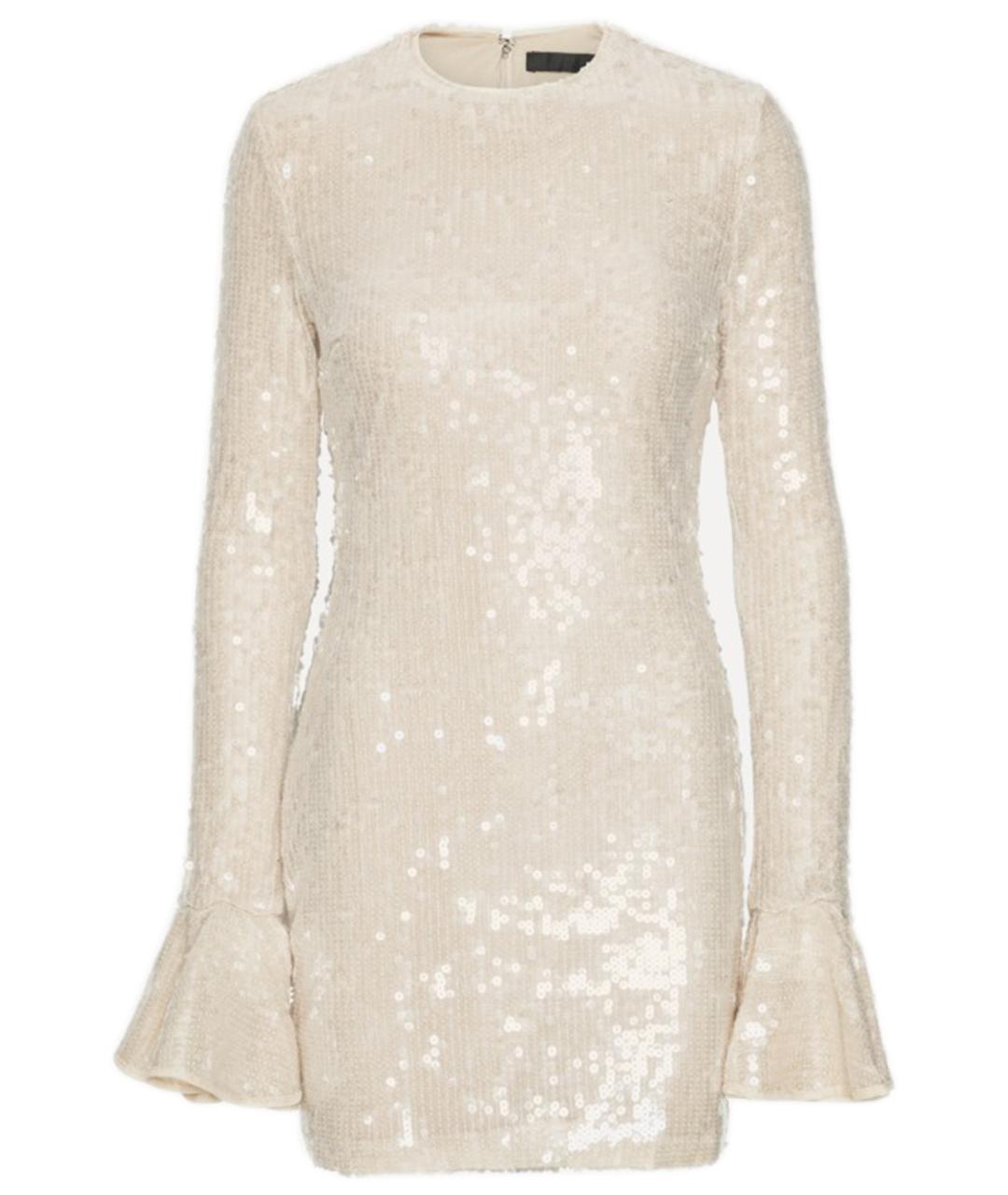 ROTATE Бежевое полиэстеровое повседневное платье, фото 1