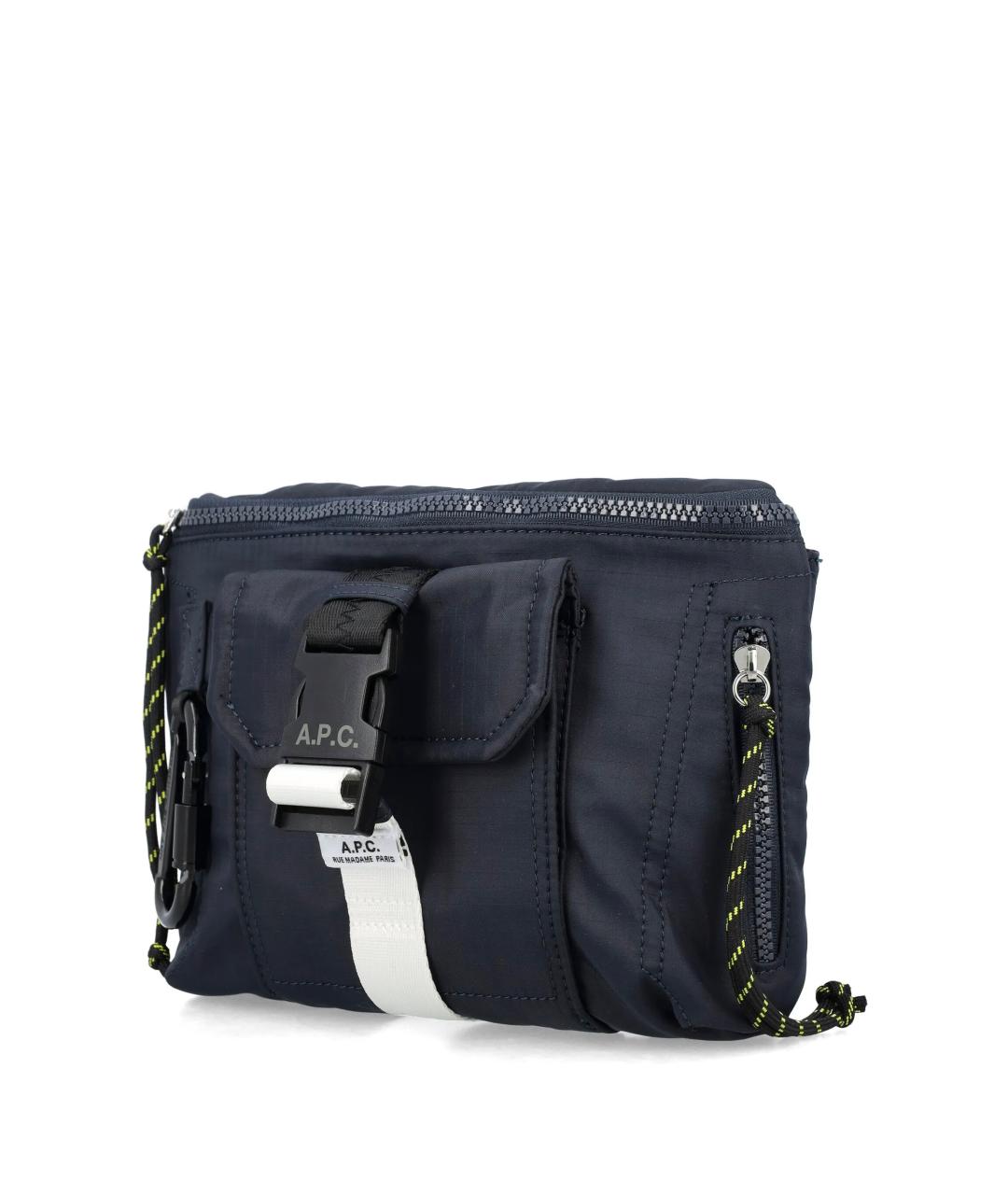 A.P.C. Синяя синтетическая поясная сумка, фото 4