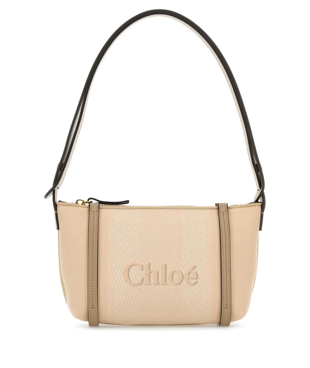 CHLOE Бежевая хлопковая сумка через плечо, фото 1