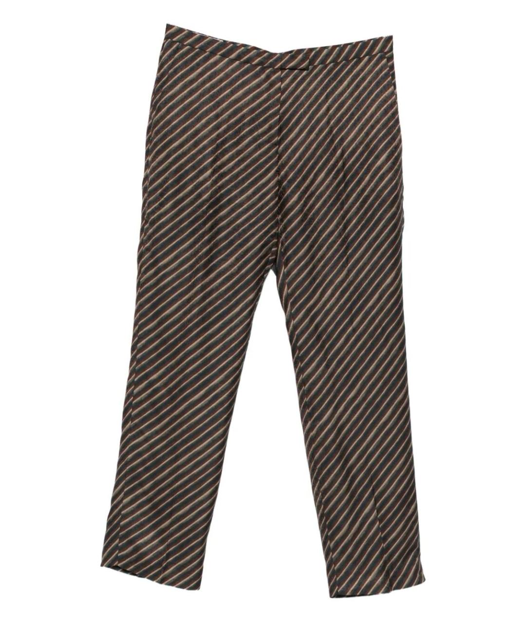 DRIES VAN NOTEN Мульти шерстяные прямые брюки, фото 1
