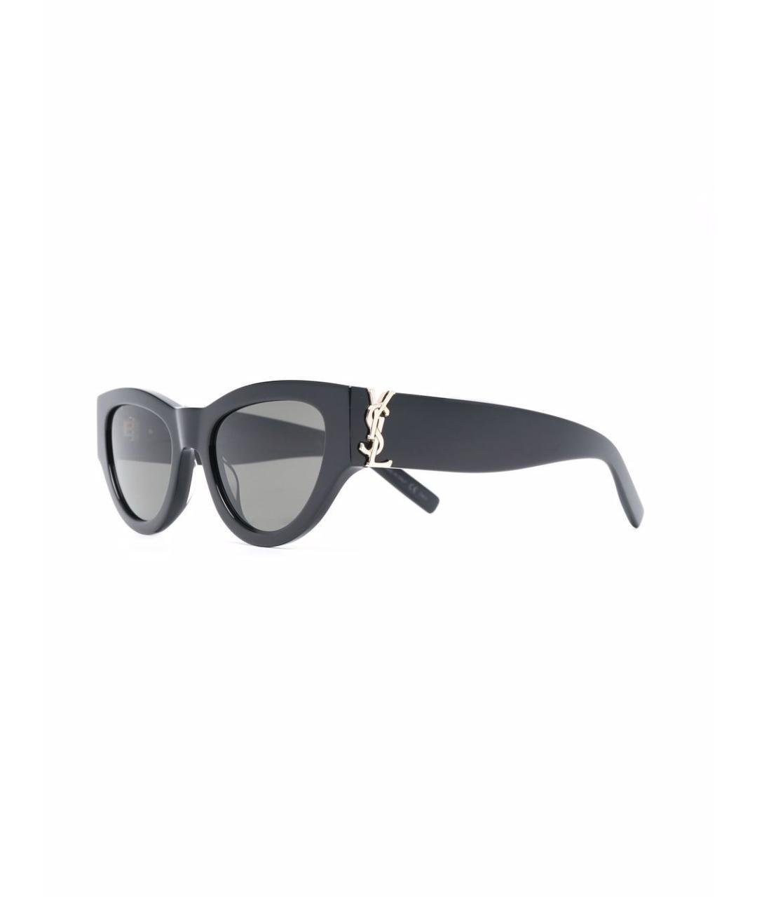 SAINT LAURENT Черные пластиковые солнцезащитные очки, фото 2