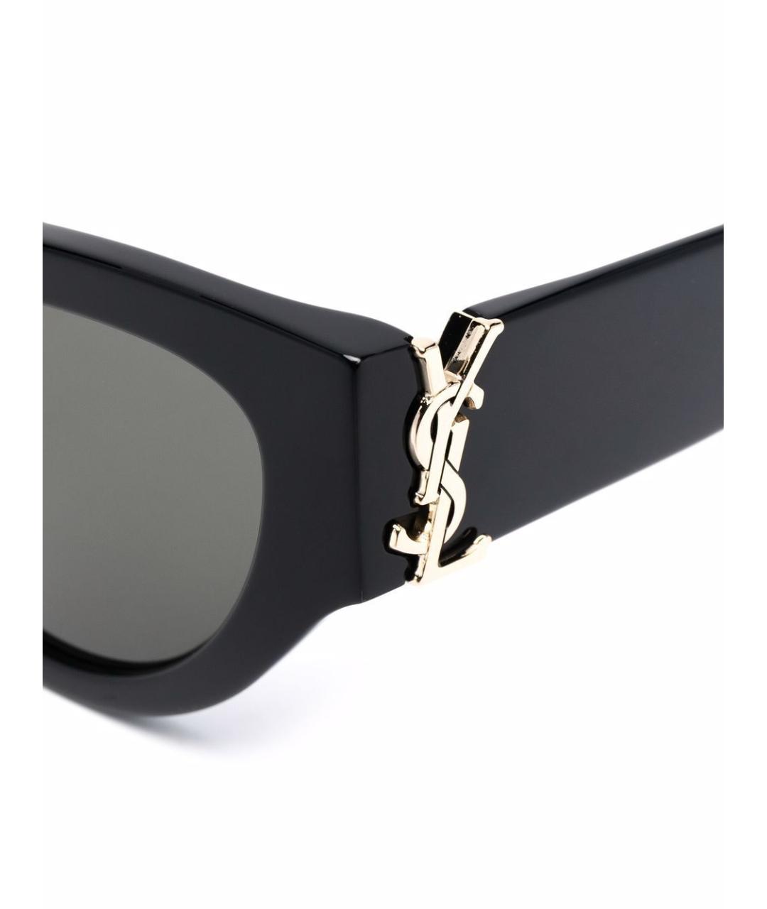 SAINT LAURENT Черные пластиковые солнцезащитные очки, фото 3