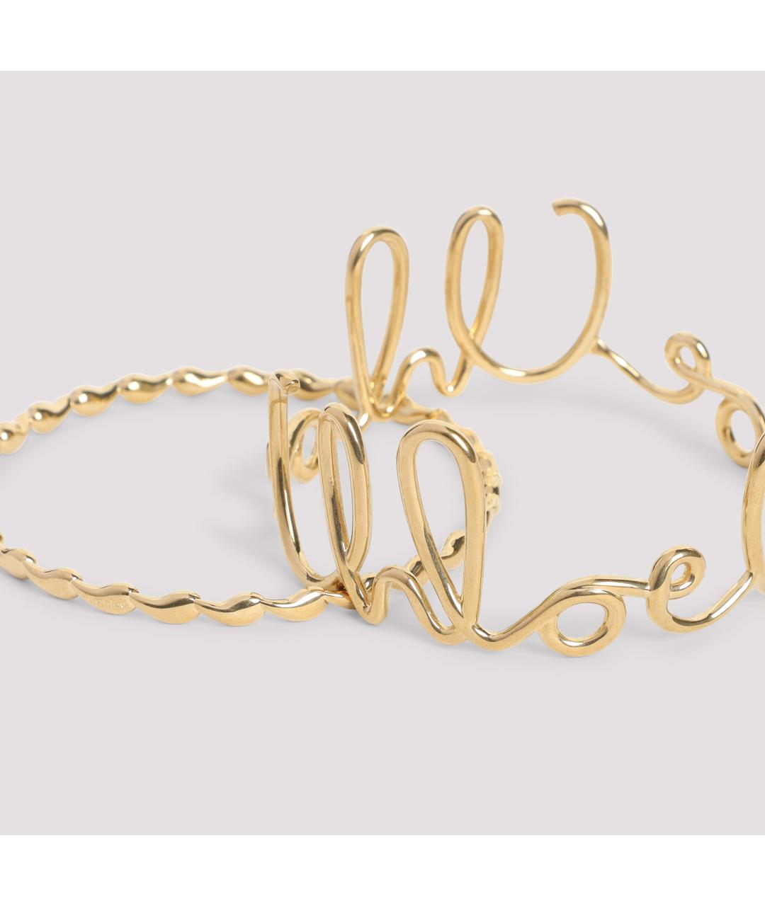 CHLOE Золотой латунный браслет, фото 5