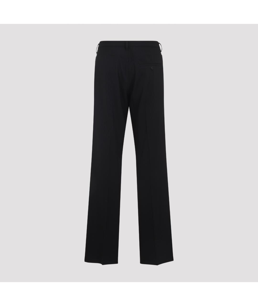 BALENCIAGA Черные шерстяные повседневные брюки, фото 2