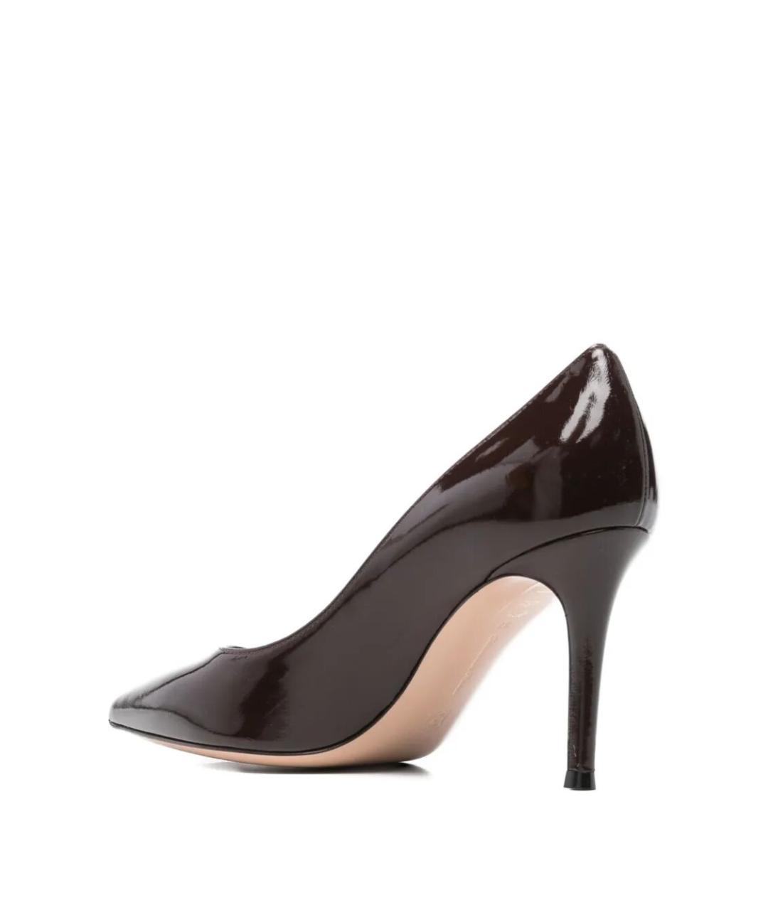 GIANVITO ROSSI Бордовые кожаные туфли, фото 2