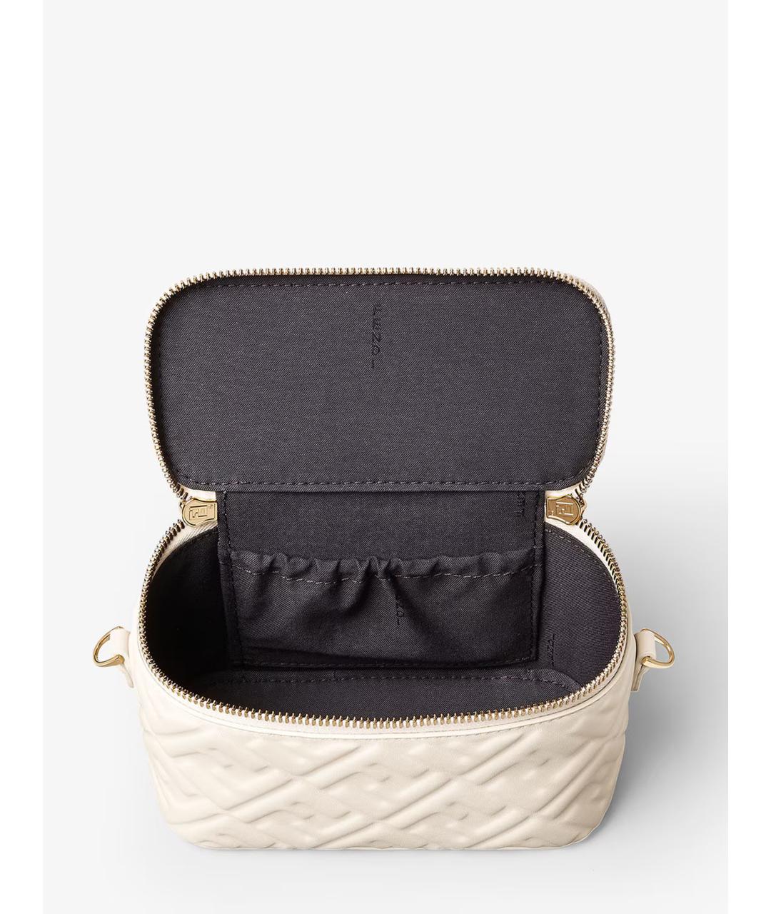 FENDI Белая кожаная сумка с короткими ручками, фото 4