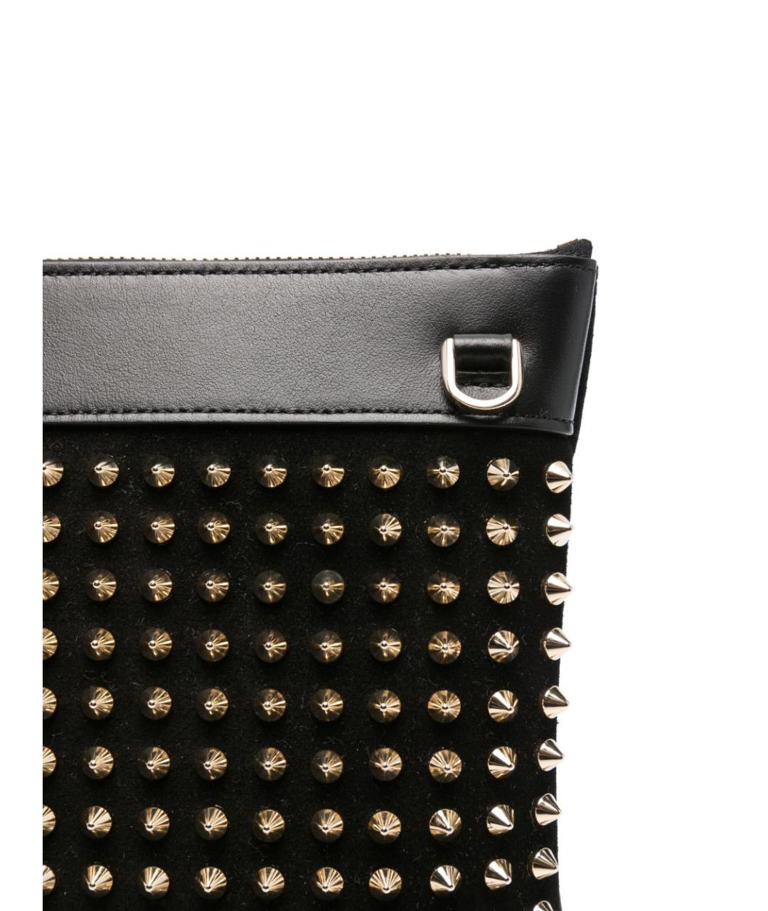 CHRISTIAN LOUBOUTIN Черный кожаный кошелек, фото 3