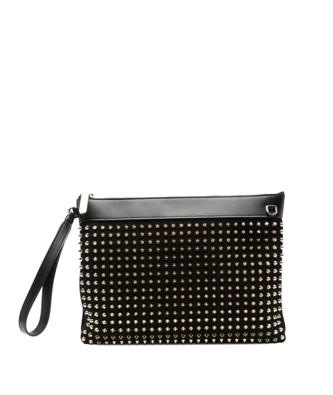 CHRISTIAN LOUBOUTIN Черный кожаный кошелек, фото 1