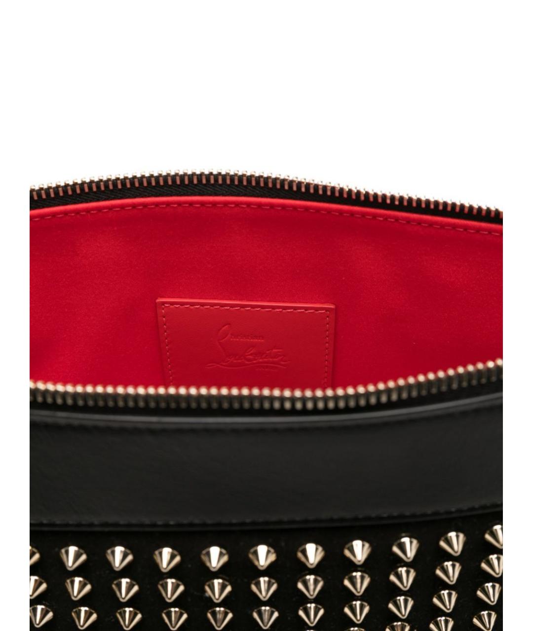 CHRISTIAN LOUBOUTIN Черный кожаный кошелек, фото 2