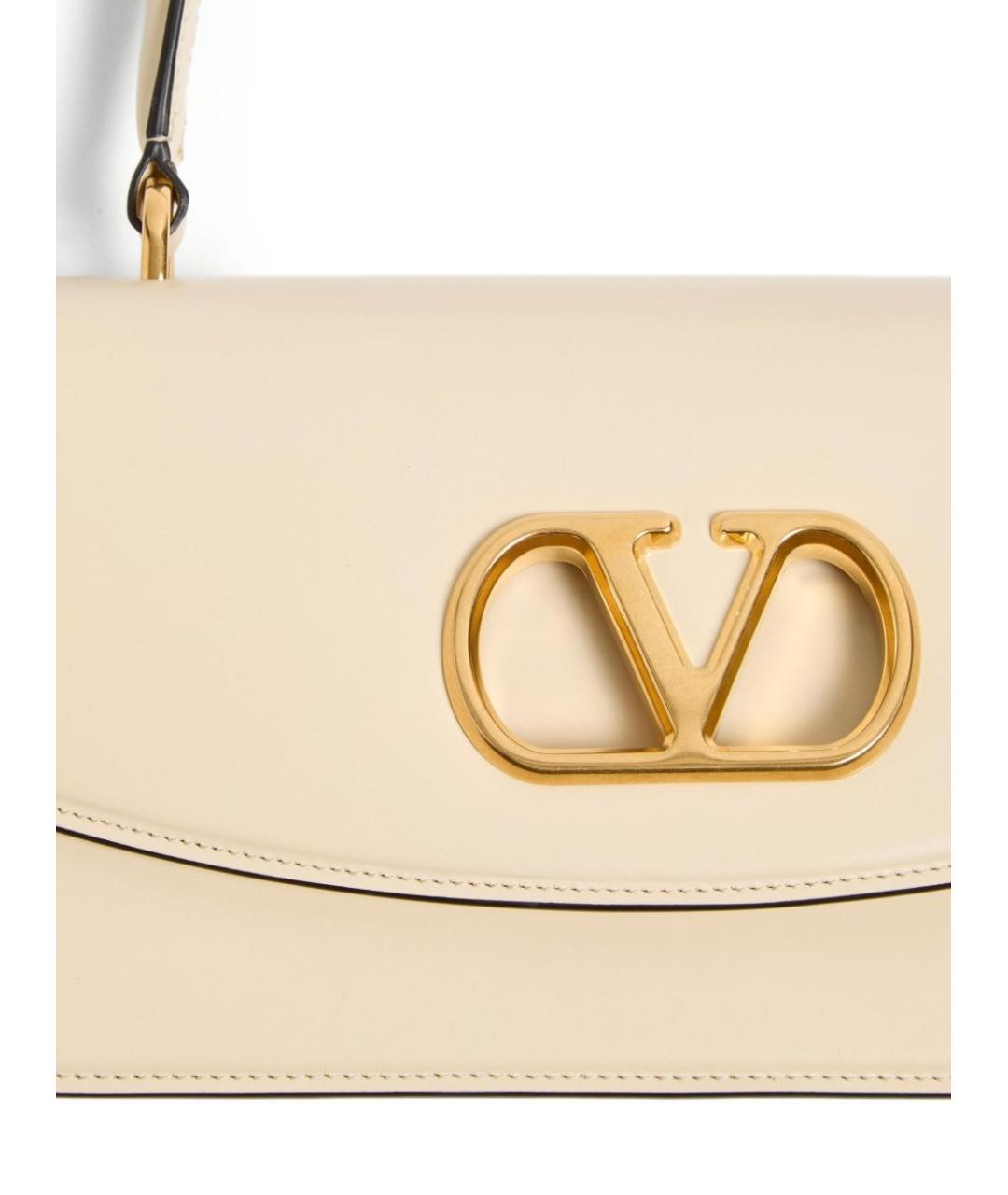 VALENTINO Бежевая кожаная сумка через плечо, фото 2