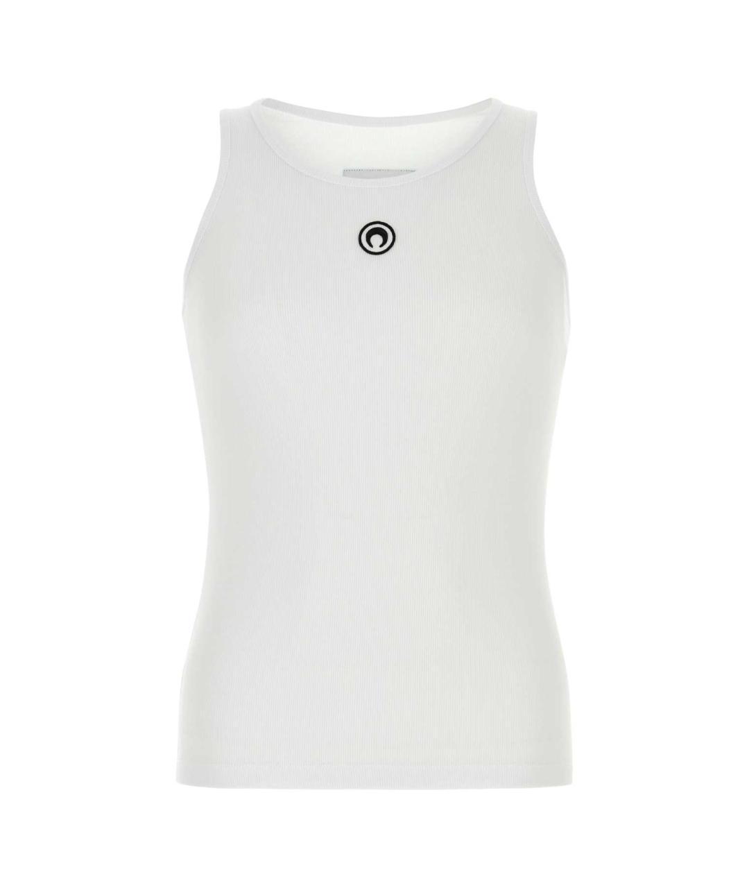 MARINE SERRE Белая хлопковая майка, фото 3