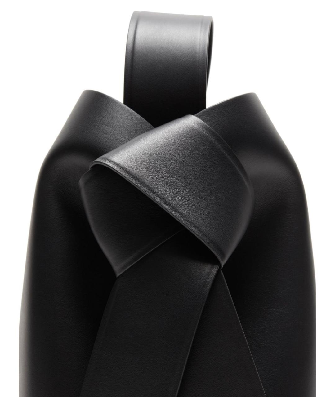 ACNE STUDIOS Черная кожаная сумка тоут, фото 3