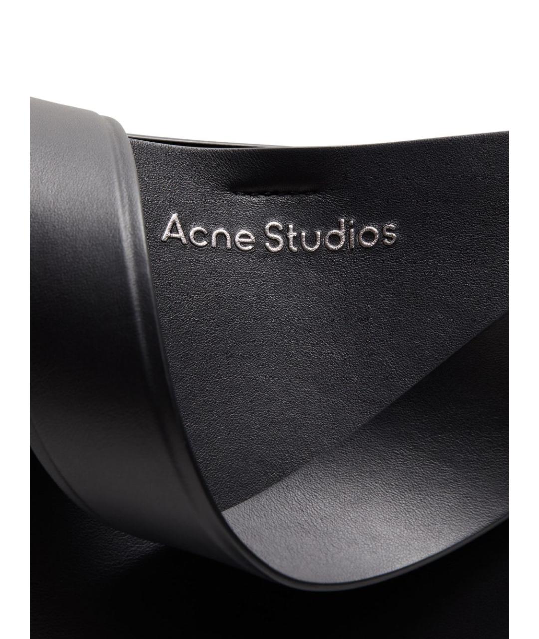 ACNE STUDIOS Черная кожаная сумка тоут, фото 2
