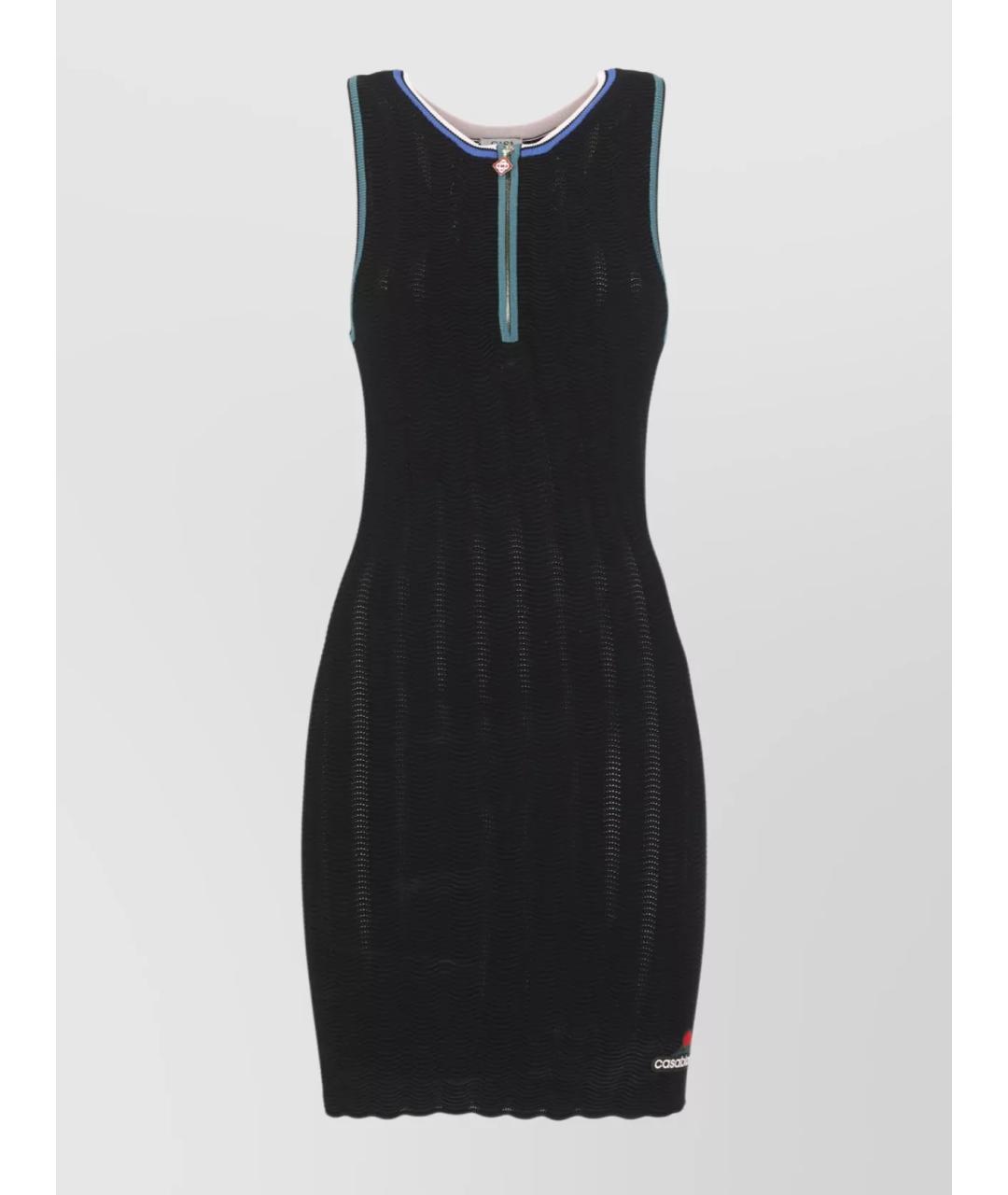 CASABLANCA Черное вискозное повседневное платье, фото 5