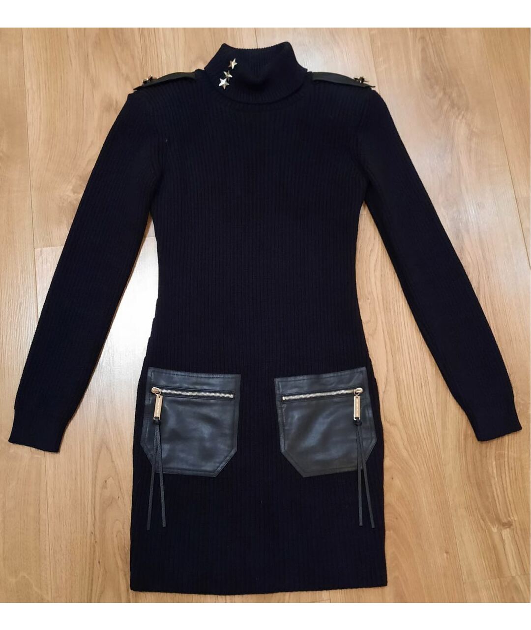 ELISABETTA FRANCHI Черное вискозное повседневное платье, фото 7