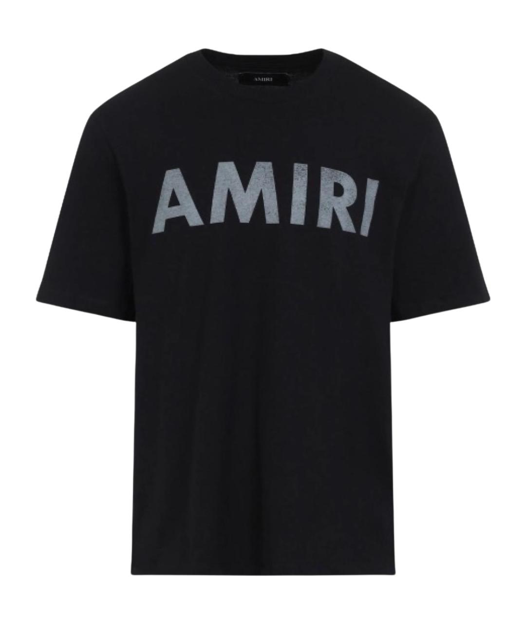 AMIRI Черная хлопковая футболка, фото 1