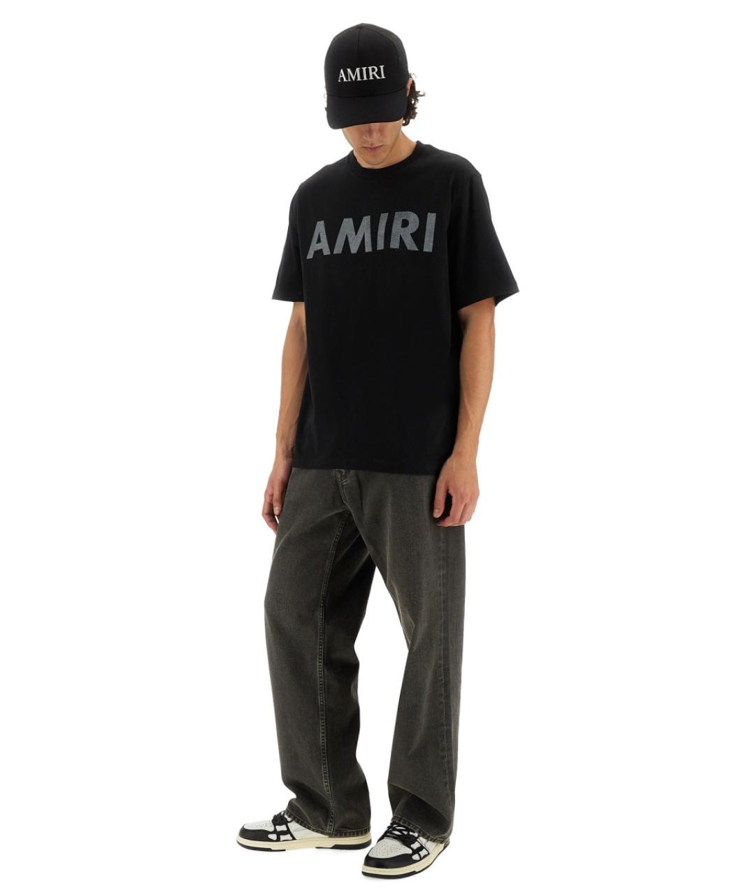 AMIRI Черная хлопковая футболка, фото 3
