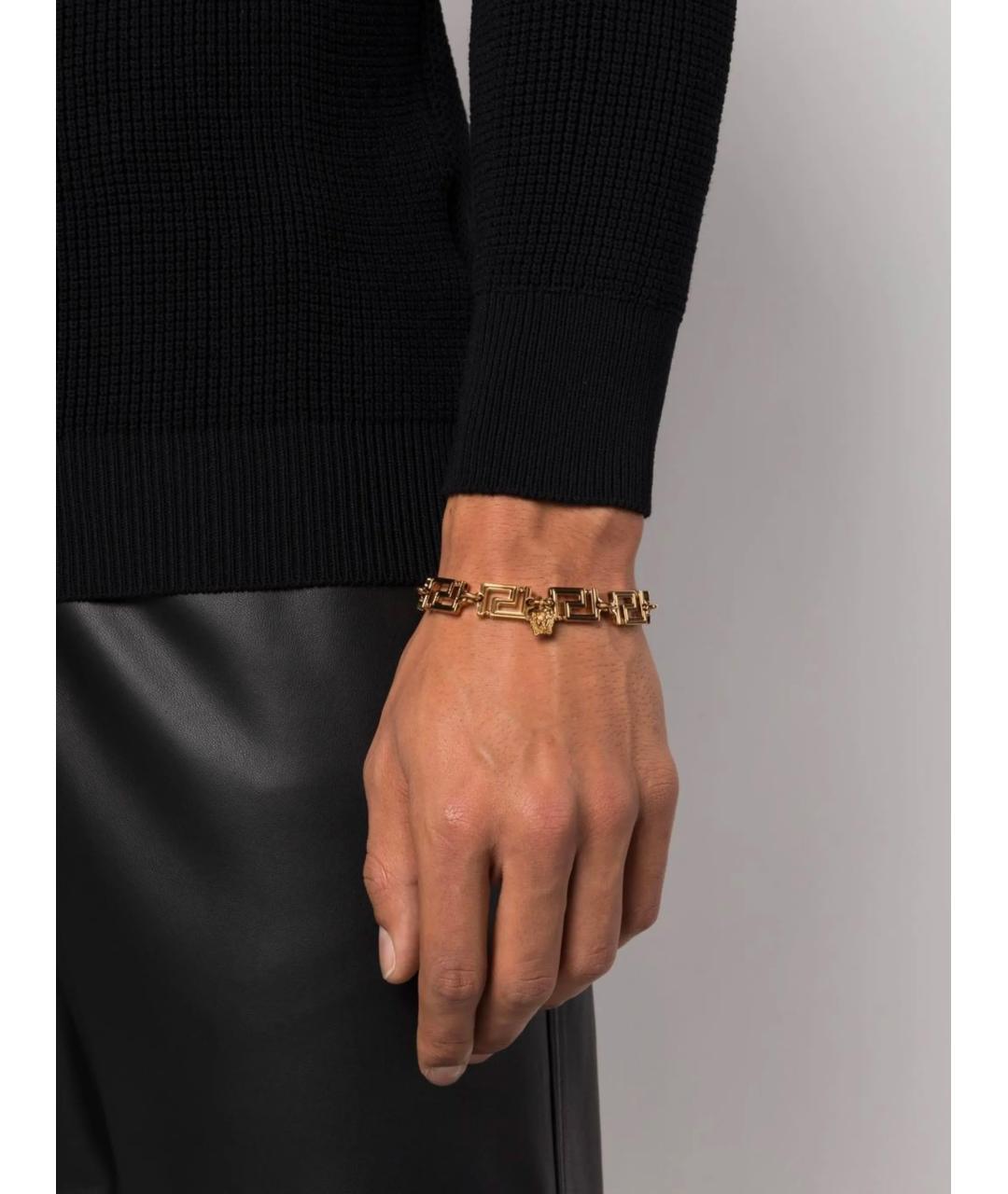 VERSACE Золотой металлический браслет, фото 3