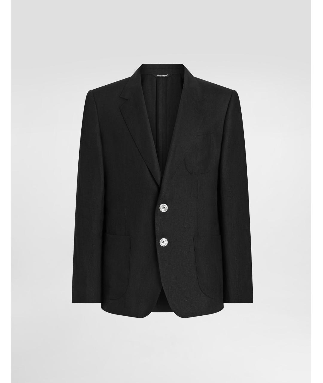 DOLCE&GABBANA Черная льняная куртка, фото 5