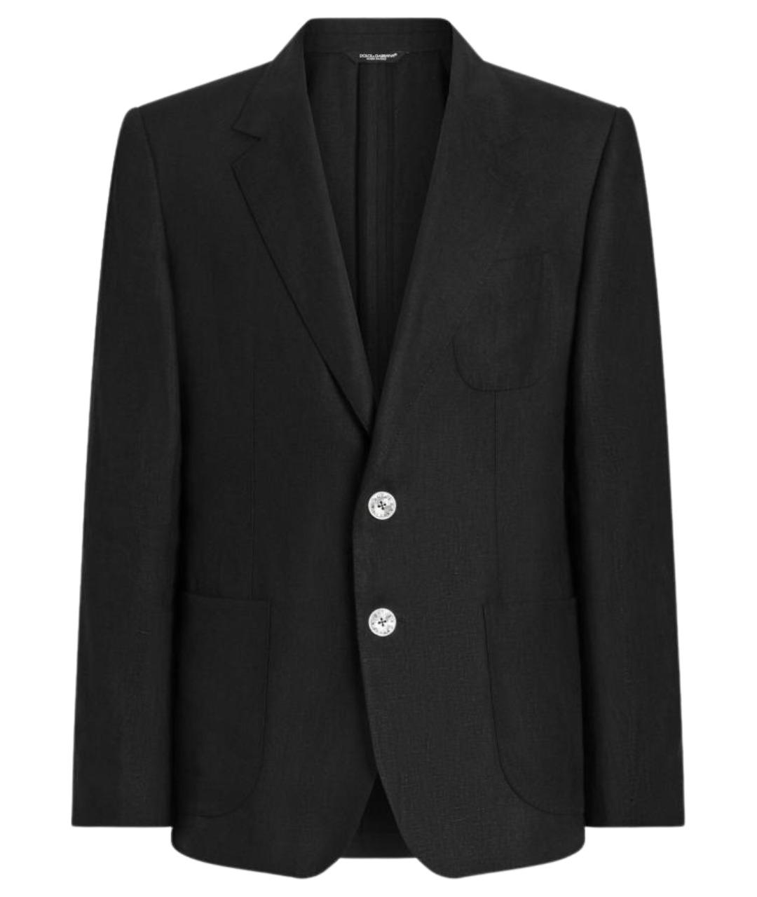 DOLCE&GABBANA Черная льняная куртка, фото 1