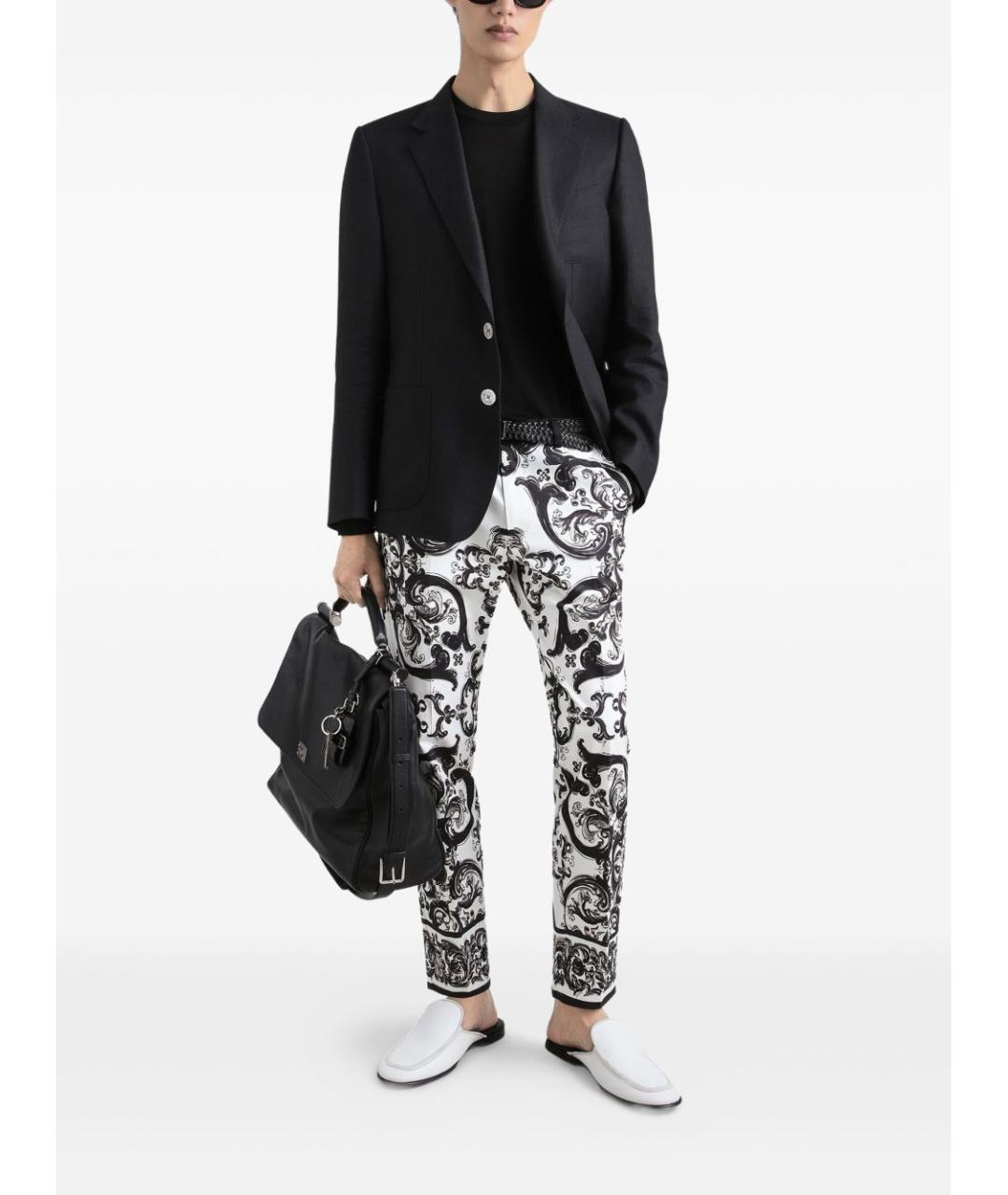 DOLCE&GABBANA Черная льняная куртка, фото 4