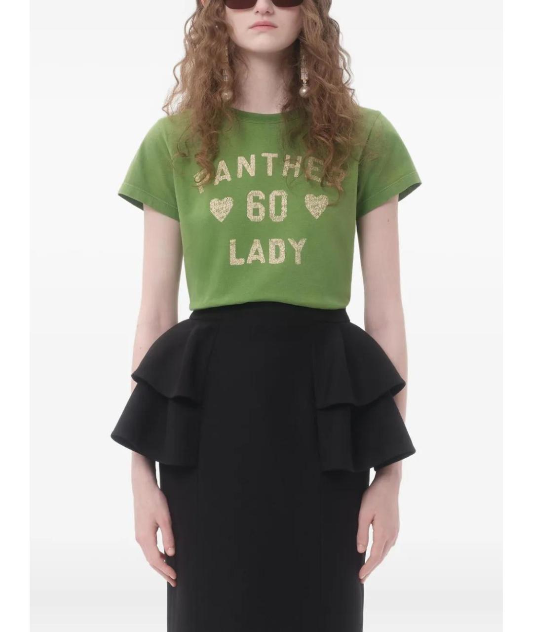 VALENTINO Зеленая хлопковая футболка, фото 5