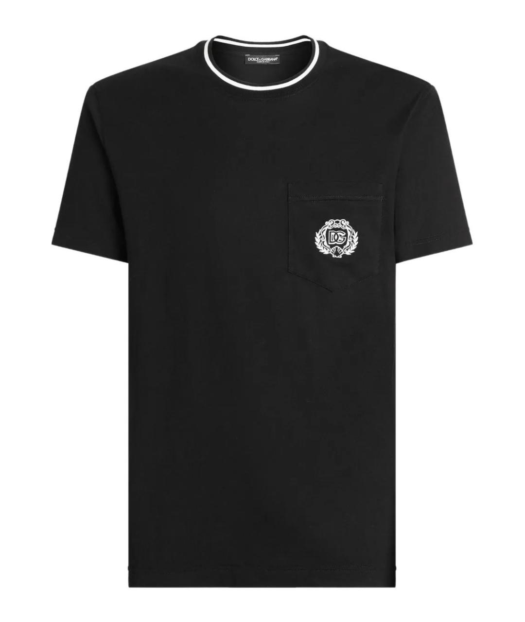DOLCE&GABBANA Черная хлопковая футболка, фото 1