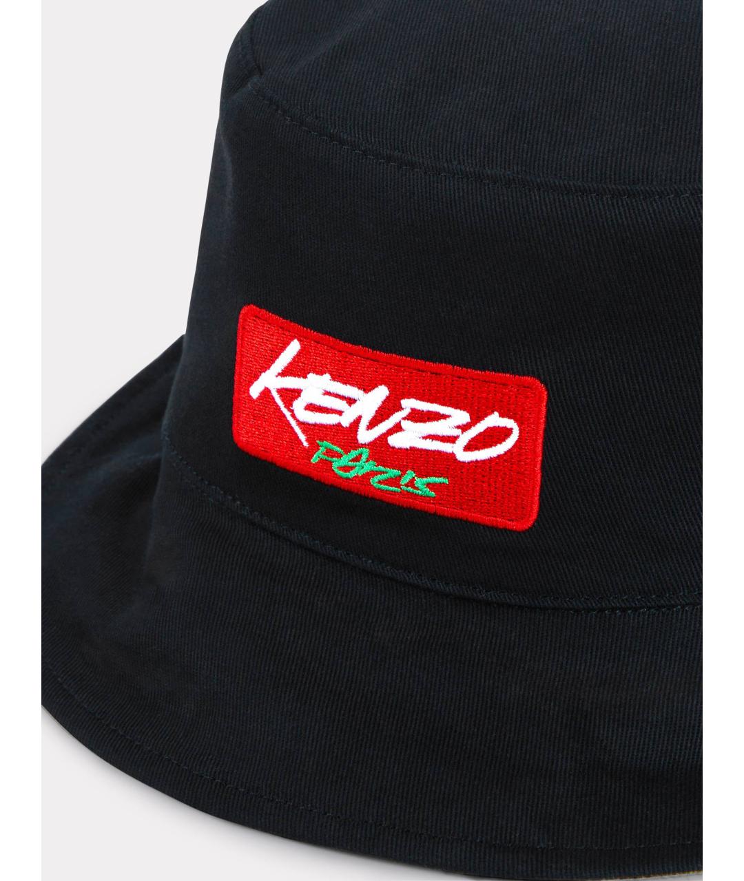KENZO Черная хлопковая шляпа, фото 3