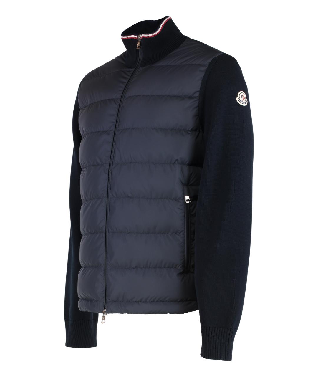 MONCLER Синяя полиэстеровая куртка, фото 2