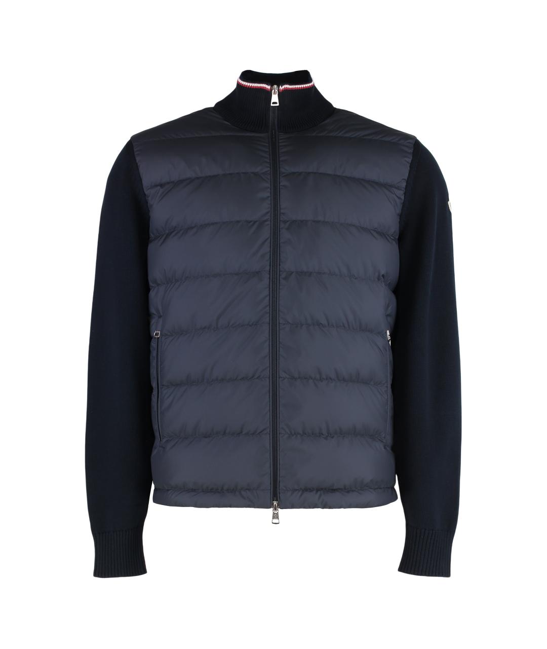 MONCLER Синяя полиэстеровая куртка, фото 1