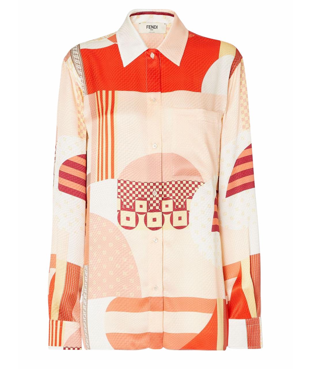 FENDI Мульти шелковая рубашка, фото 1