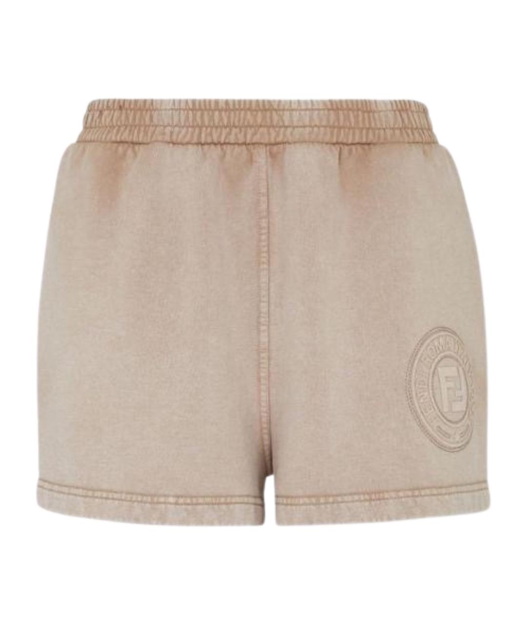 FENDI Бежевые хлопковые шорты, фото 1