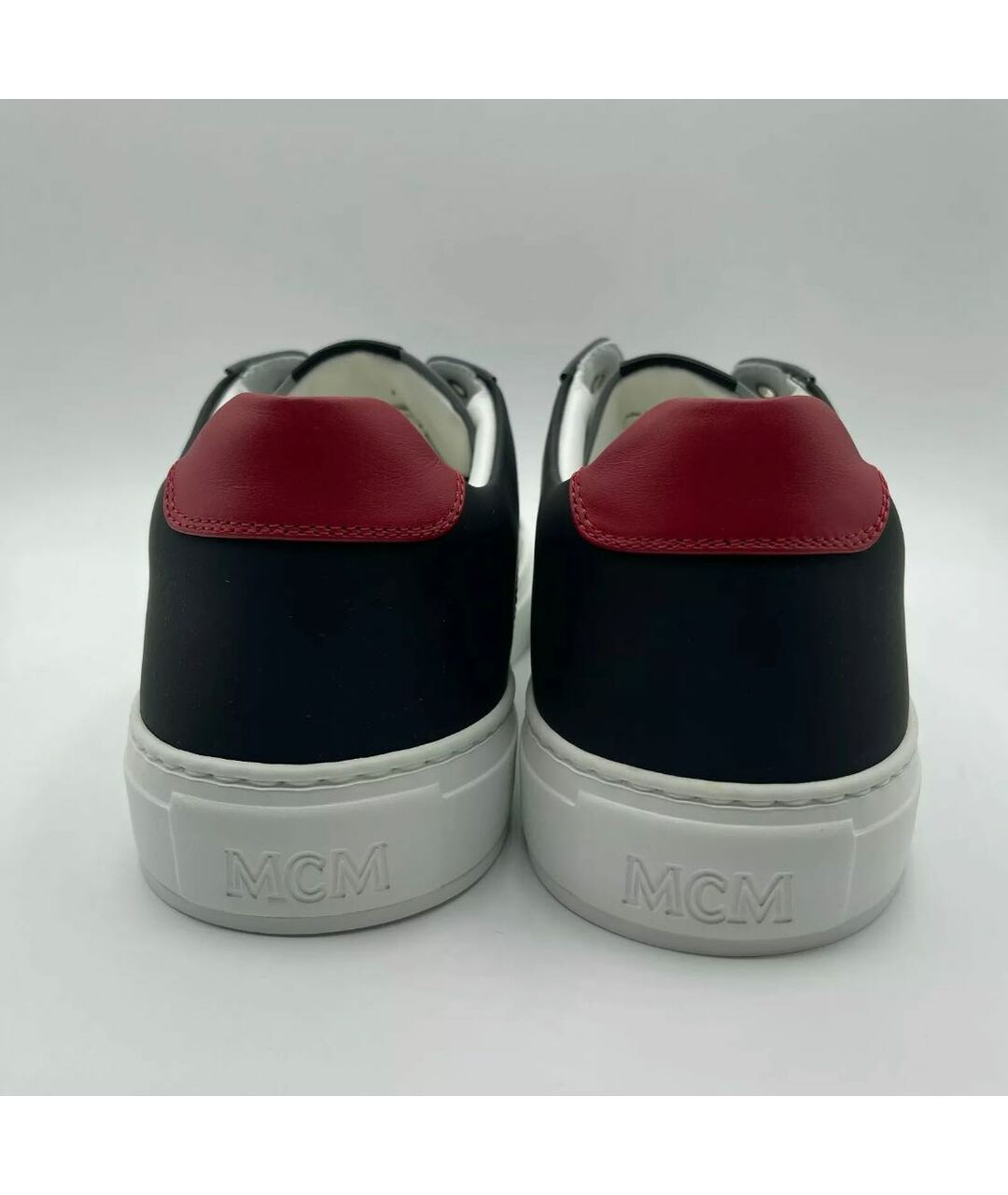 MCM Серые кожаные низкие кроссовки / кеды, фото 4