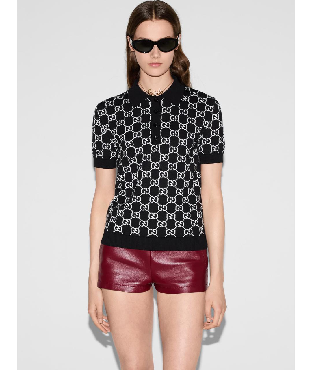 GUCCI Черный шерстяной джемпер / свитер, фото 3