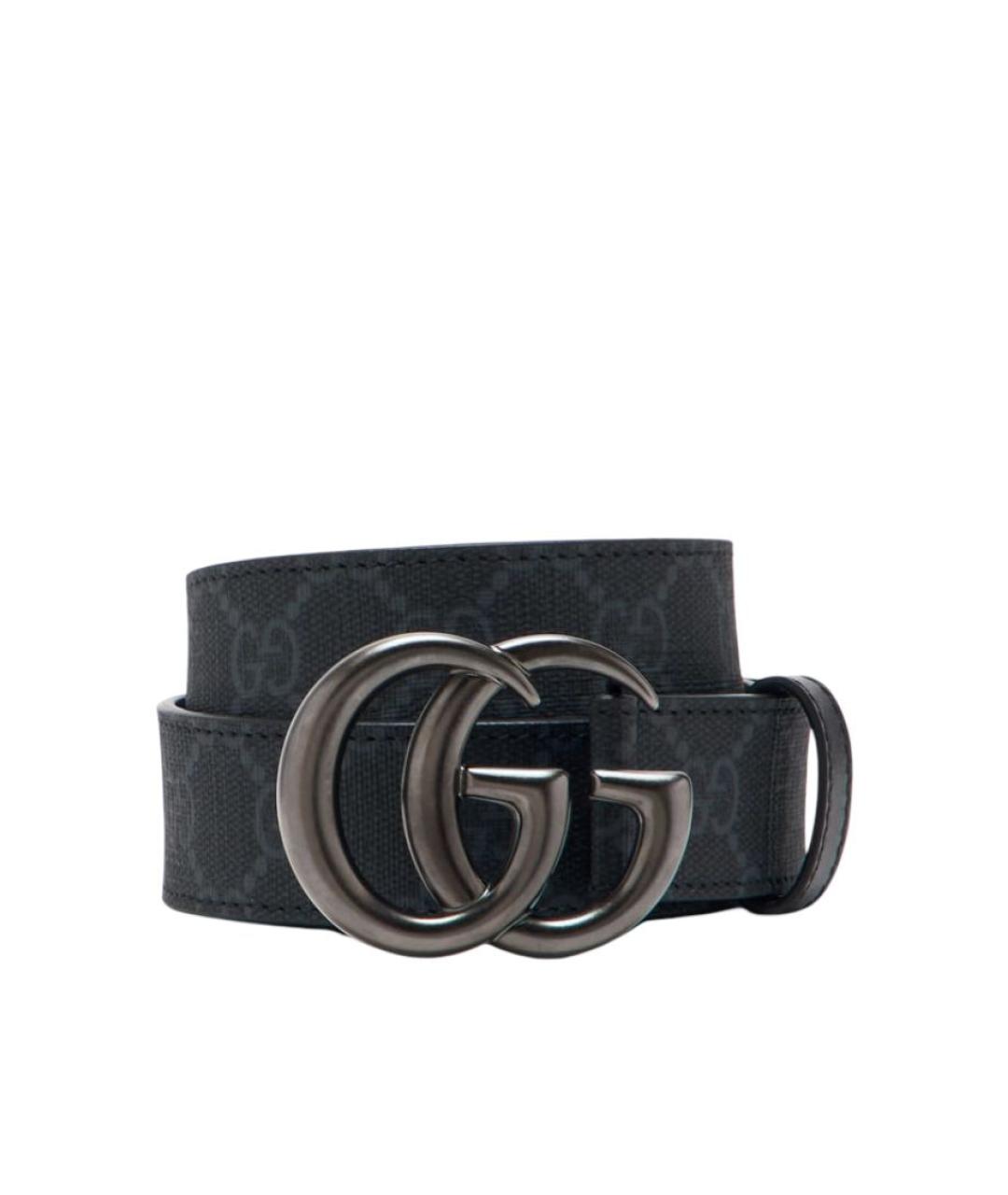 GUCCI Черный кожаный ремень, фото 1