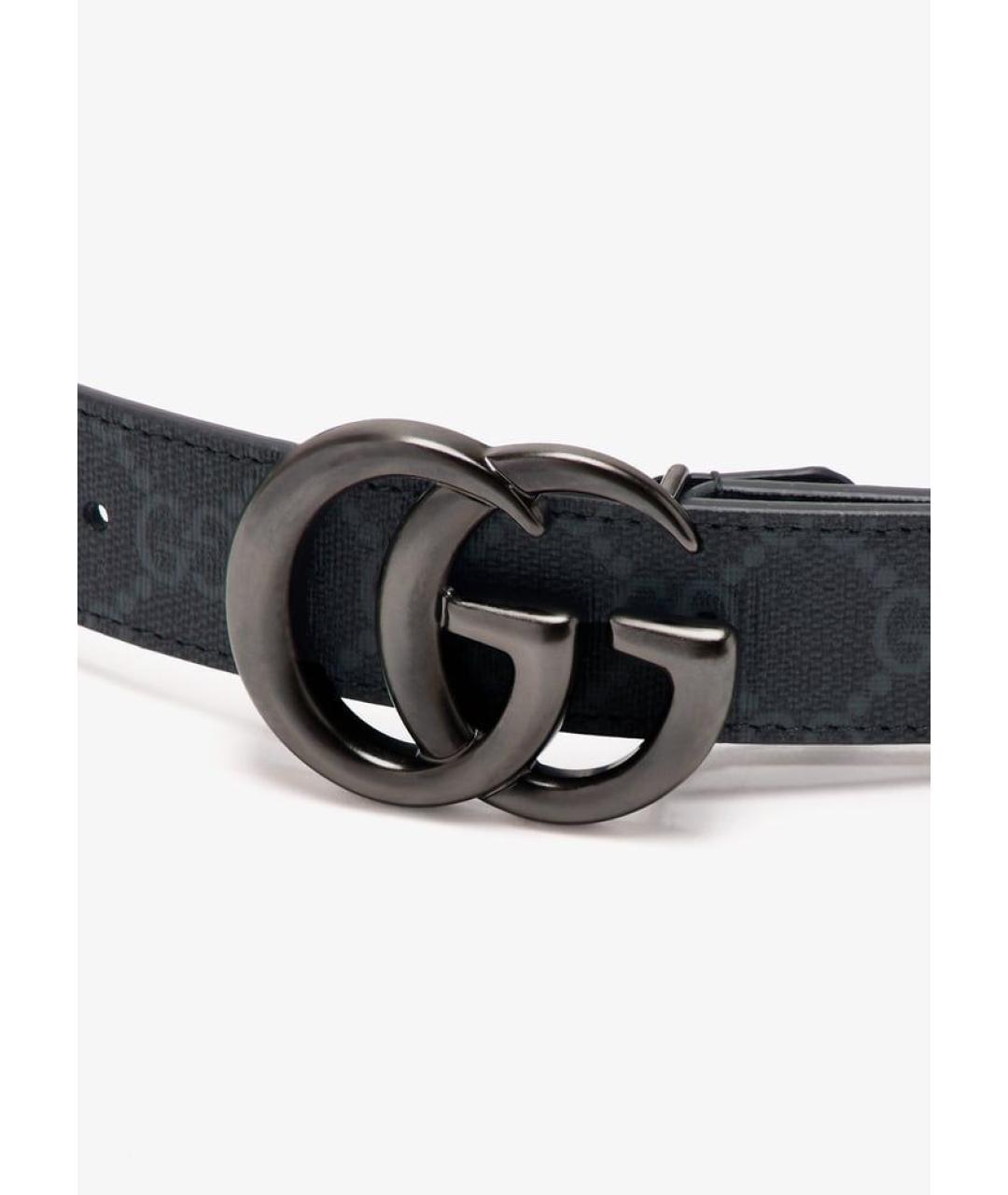 GUCCI Черный кожаный ремень, фото 2