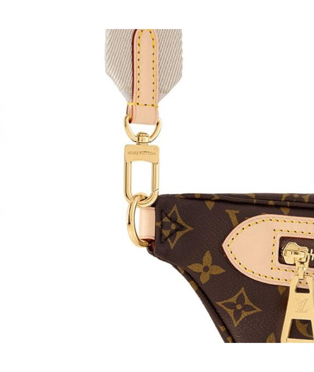 LOUIS VUITTON Коричневая кожаная поясная сумка, фото 7