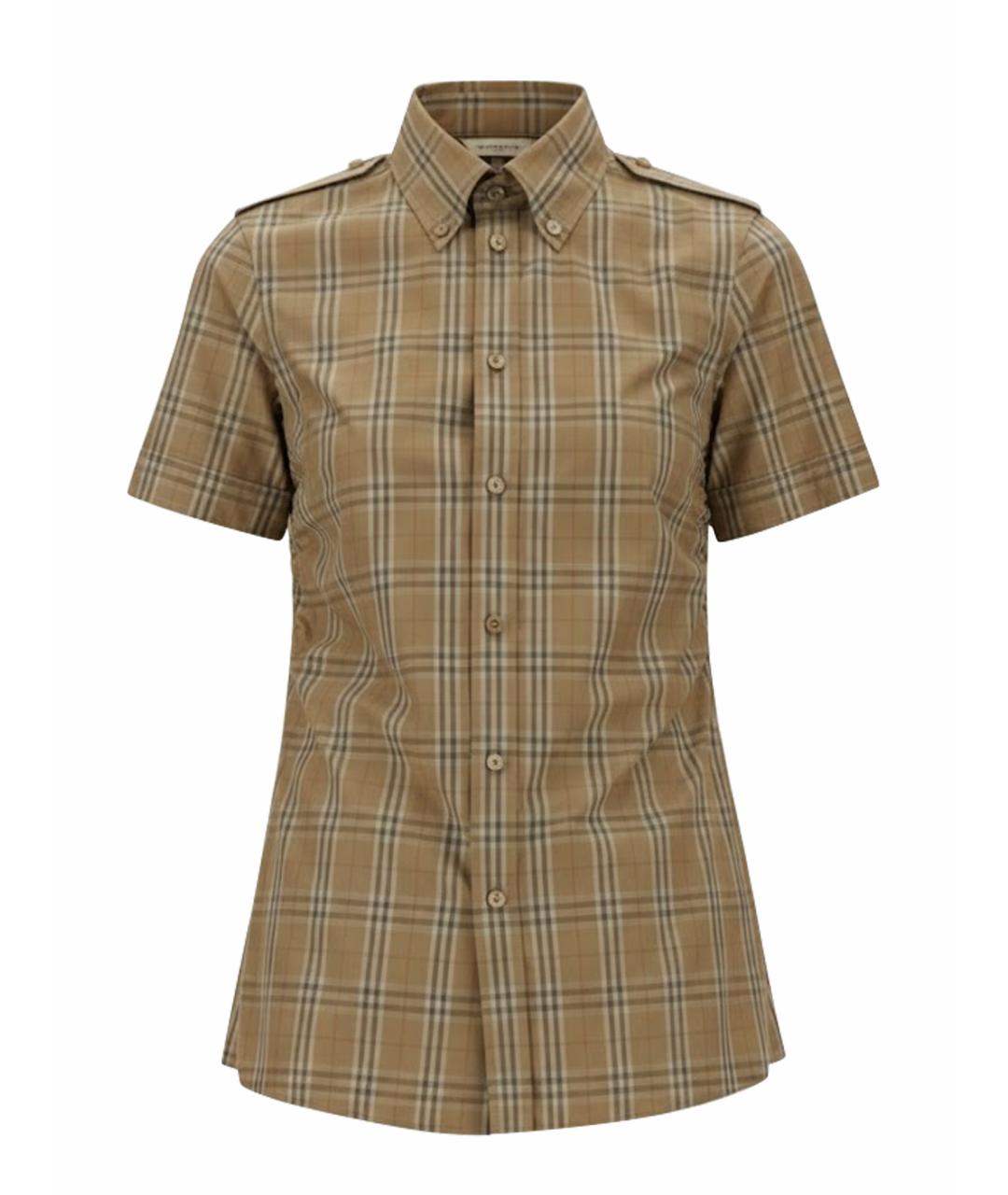 BURBERRY Бежевая хлопковая рубашка, фото 1