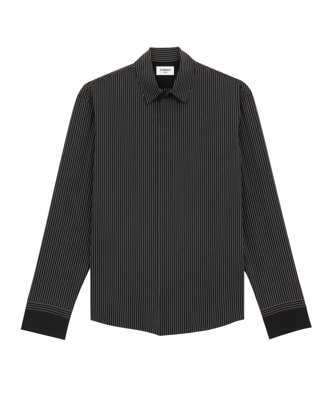 SAINT LAURENT Черная шелковая кэжуал рубашка, фото 2
