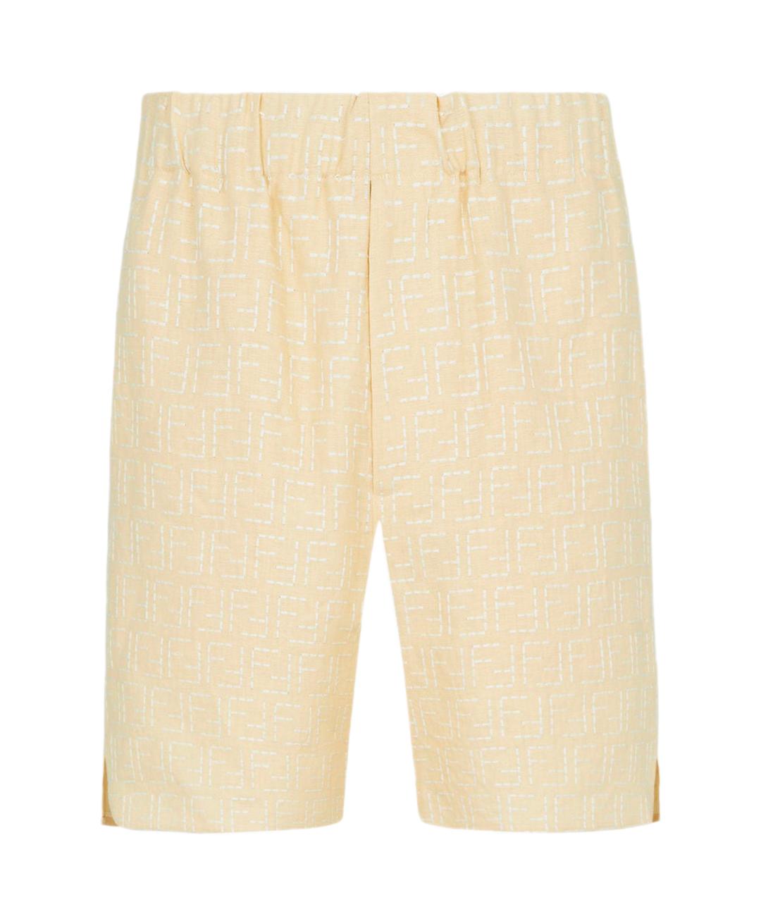 FENDI Льняные шорты, фото 1
