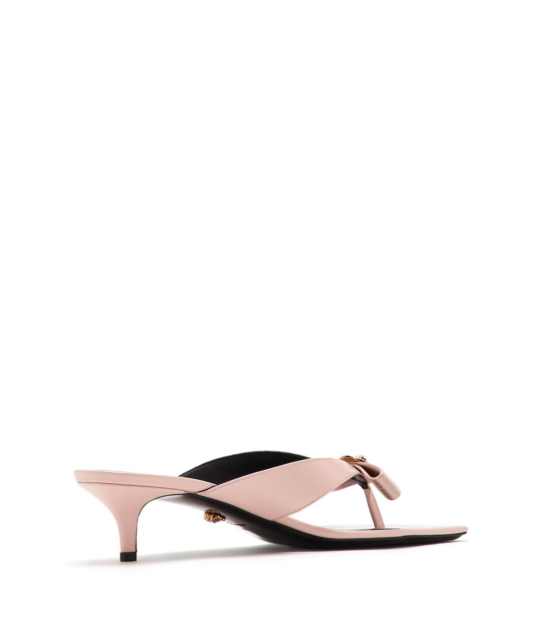 VERSACE Розовые кожаные мюли, фото 3