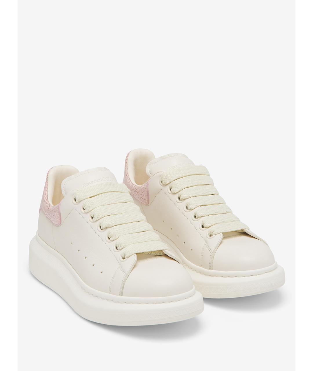 ALEXANDER MCQUEEN Белые кожаные кроссовки, фото 2