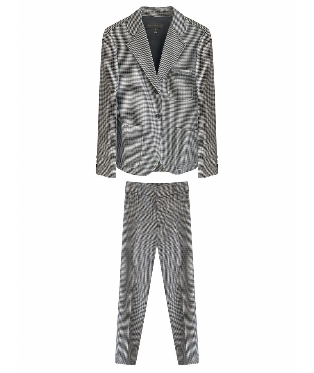 LOUIS VUITTON PRE-OWNED Серый шерстяной костюм с брюками, фото 1